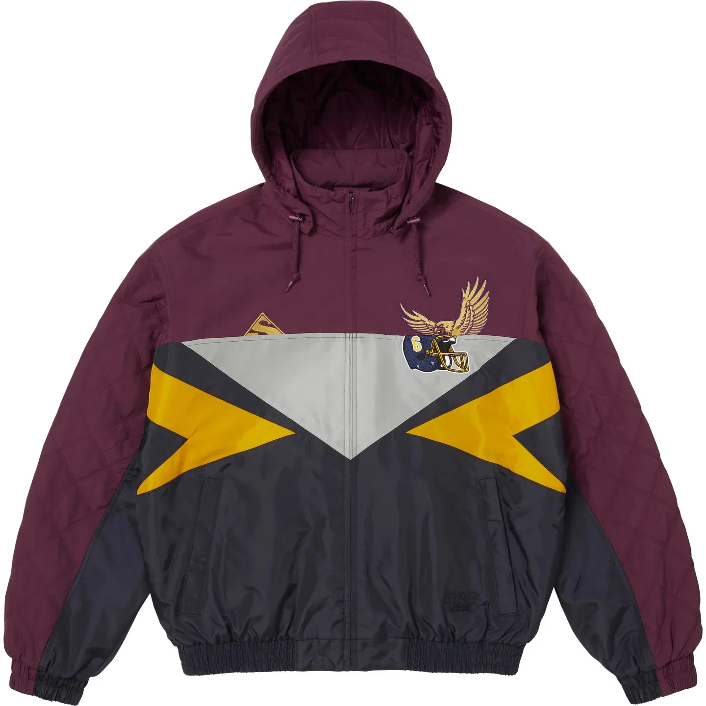 Куртка MM6 Maison Margiela SS26 WEEK4 Split Stadium Jacket, унисекс Supreme, Marine Blue/Navy