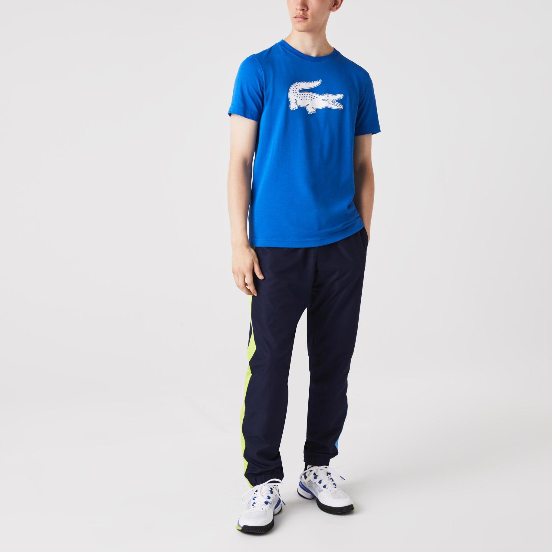 Футболка мужская Lacoste с круглым вырезом, Moderate Straight Fit, синий — фото 3