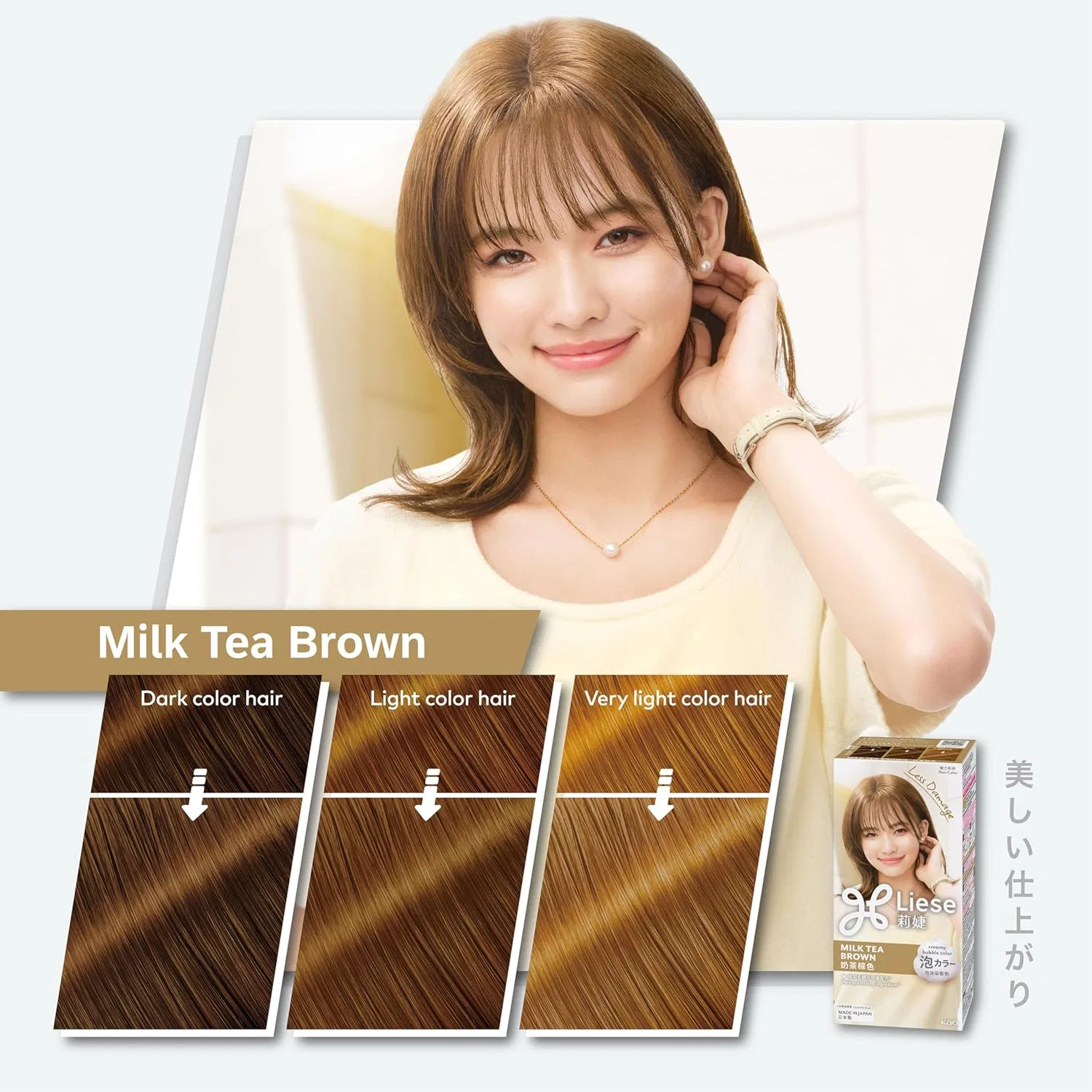 Краска для волос «Liese Soft Bubble» (Milk Tea Brown) от Kao Liese, Brown Milk Tea — фото 2