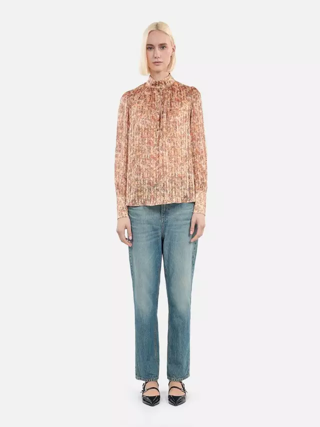 

Блуза THE KOOPLES Floral Print Silk, кэмел