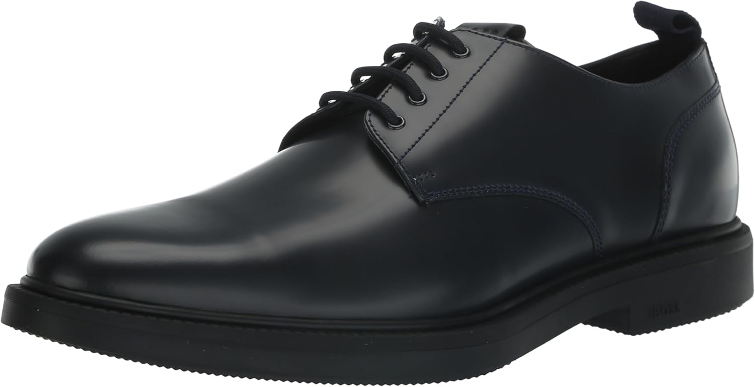 

BOSS Мужские кожаные дерби Larry Brush Off, Deep Sea Blue