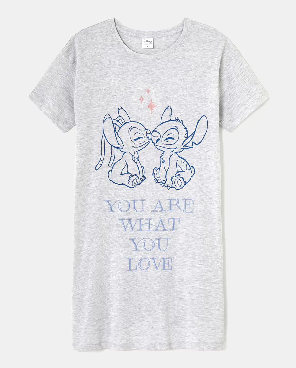 

Женская ночная рубашка Stitch and Angel Easy Wear, светло-серый