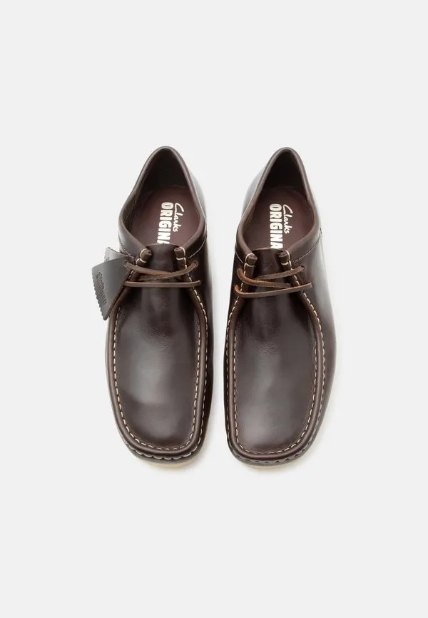 Повседневные кроссовки wallabee на шнуровке Clarks Originals, Dark Brown — фото 4