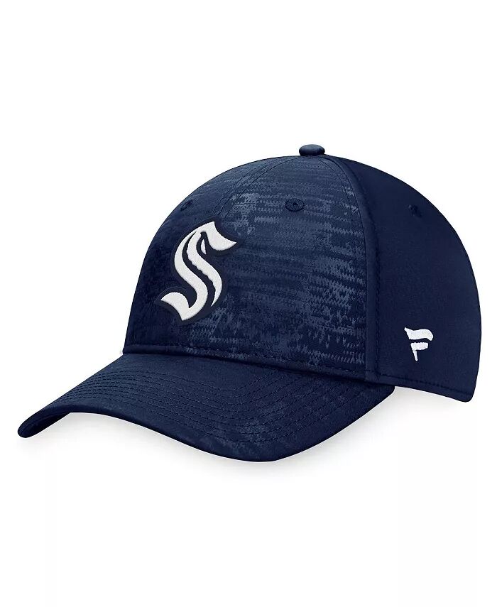 

Мужская кепка Seattle Kraken Fundamental Flex цвета Deep Sea Blue Fanatics