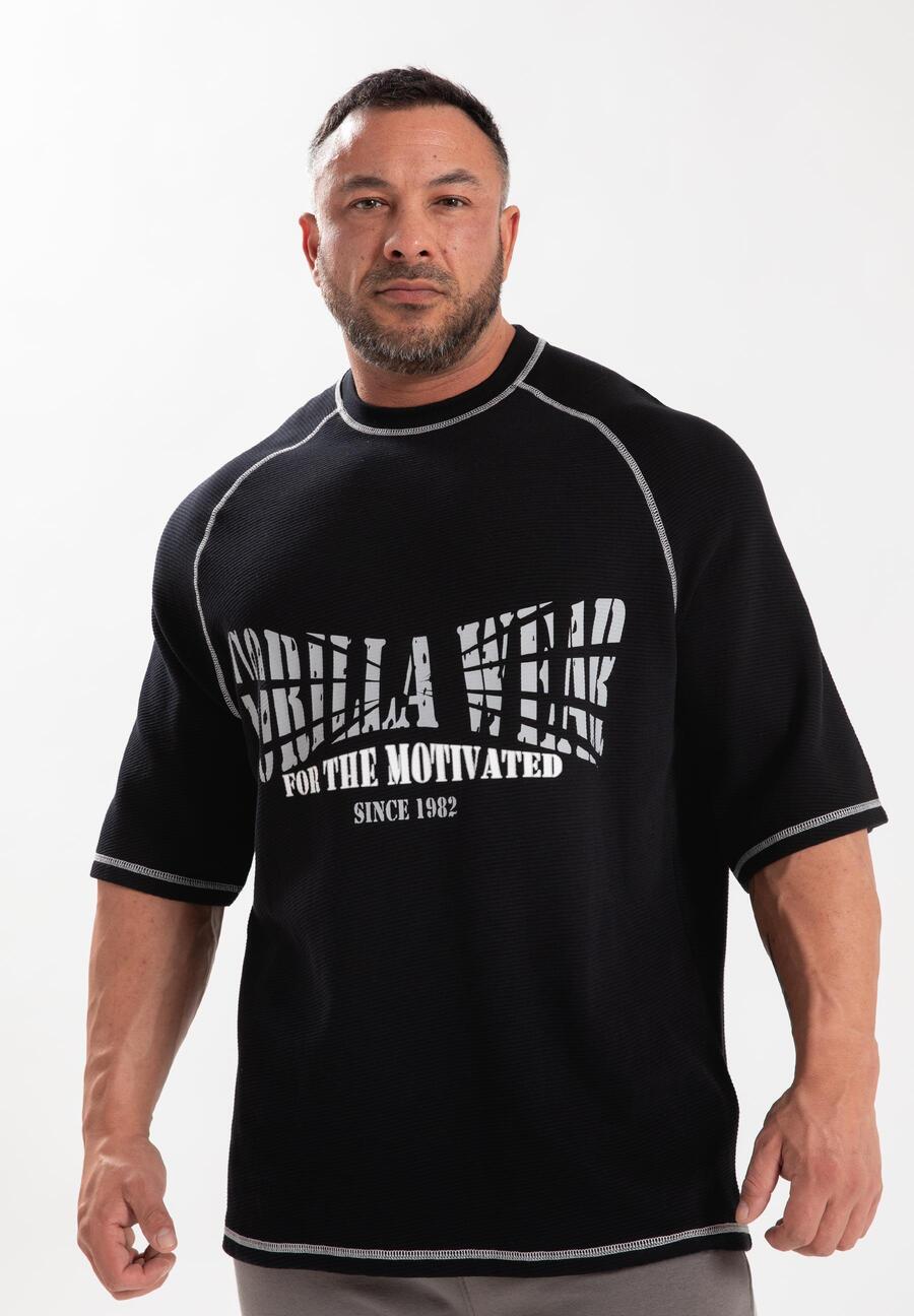 

GORILLA WEAR Футболка Finley oversize — чёрно-серая