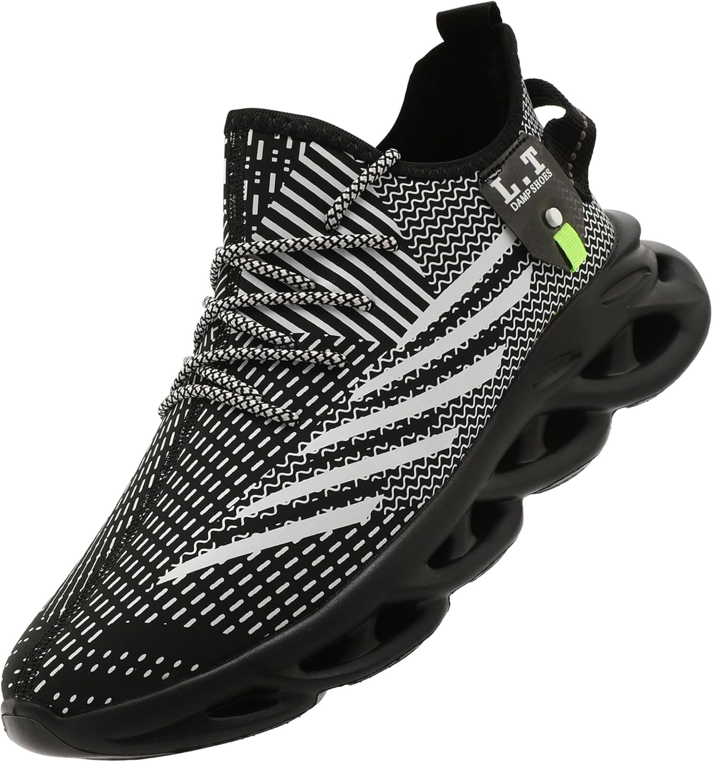 

Мужские зимние теплые кроссовки, водонепроницаемые, противоскользящие, для отдыха, спорта в помещении и на улице, фитнеса и путешествий, с искусственным мехом и флисовой подкладкой Glygml, черный