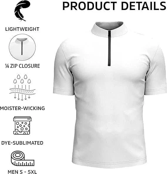 Поло бильярдное с четверть-застежкой, черно-золотой 8-Ball, Men’s Quarter-zip — фото 3