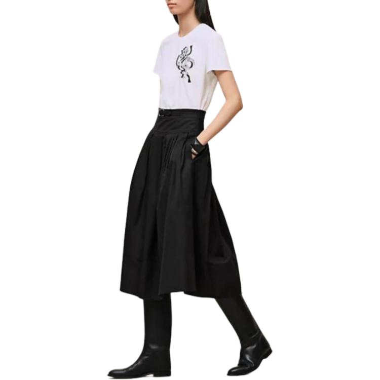 HERMES Футболка Women's White с круглым вырезом, умеренно прямого кроя — фото 4