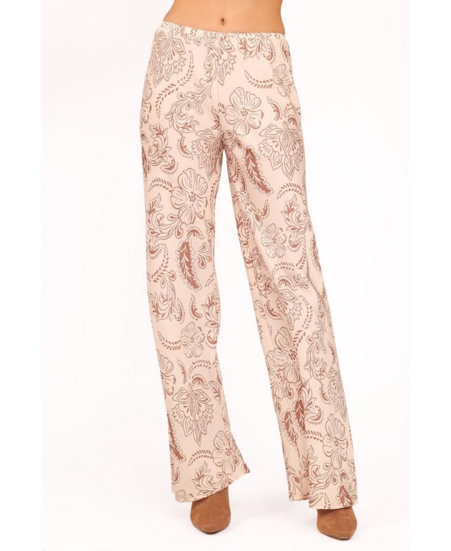 

Женские атласные брюки Rosalie Petal and Pup, Brown paisley