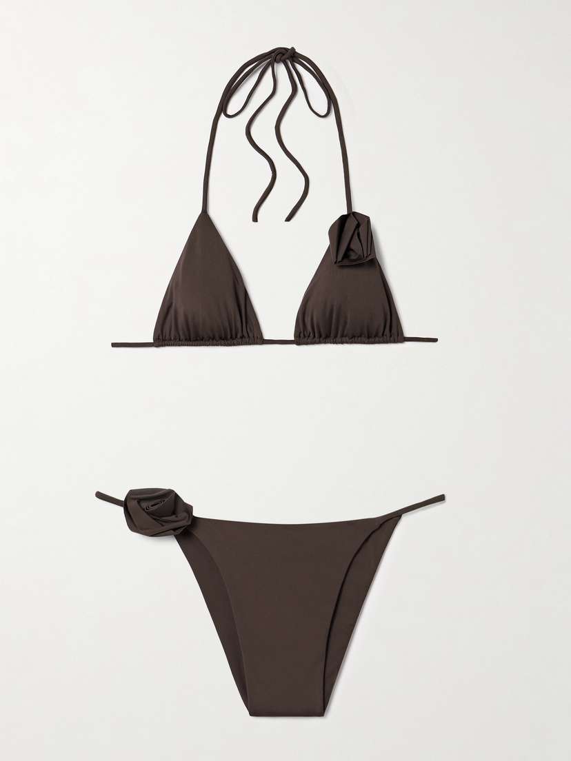 

Бикини Gola с треугольными чашечками и вырезом халтер с аппликацией Maygel Coronel, коричневый