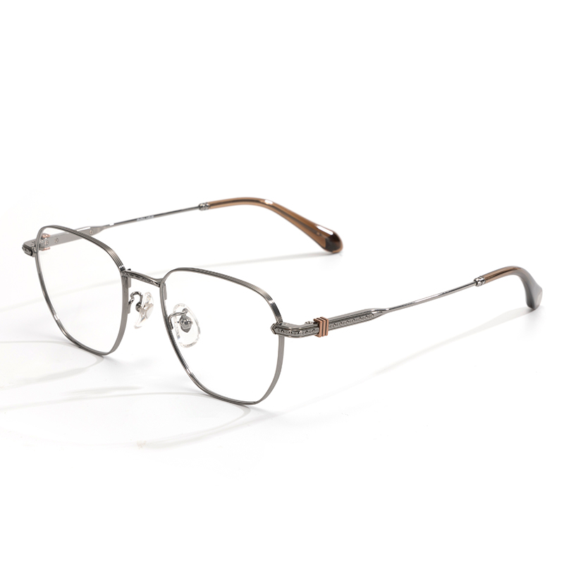 

Police Титановая оправа для очков нестандартной формы унисекс, VPLT20K-0509 Bright Light Gunmetal+Gray Frame