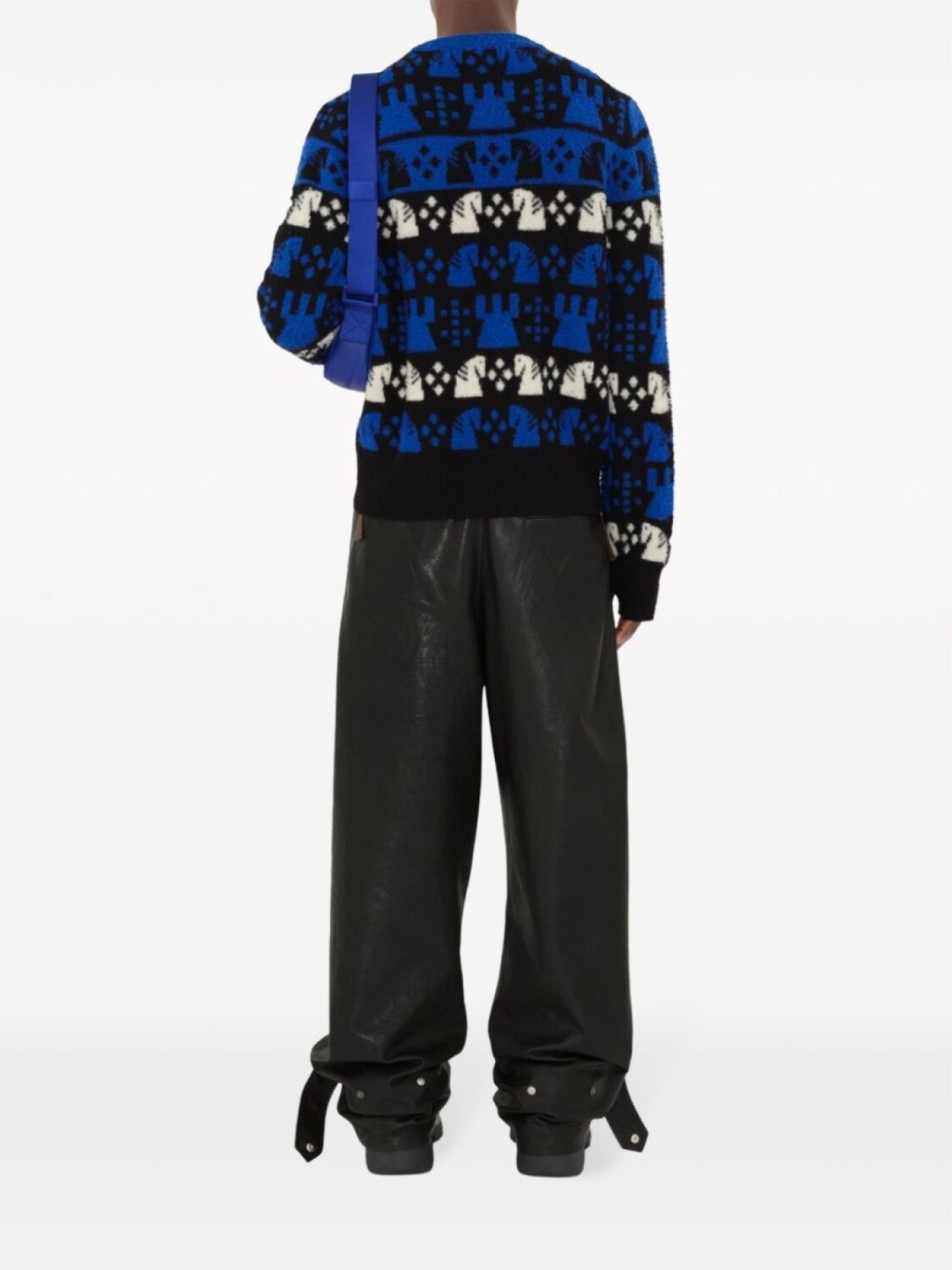 Джемпер Burberry Chess из смесовой шерсти, черного цвета — фото 4