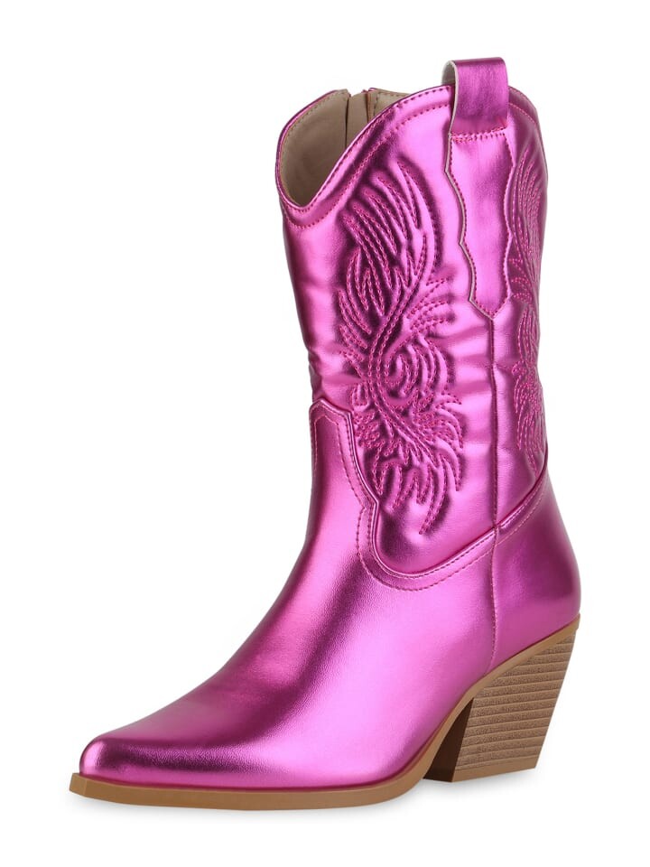 

Ботильоны VAN HILL Cowboy Boots Allison, цвет fuchsia metallic