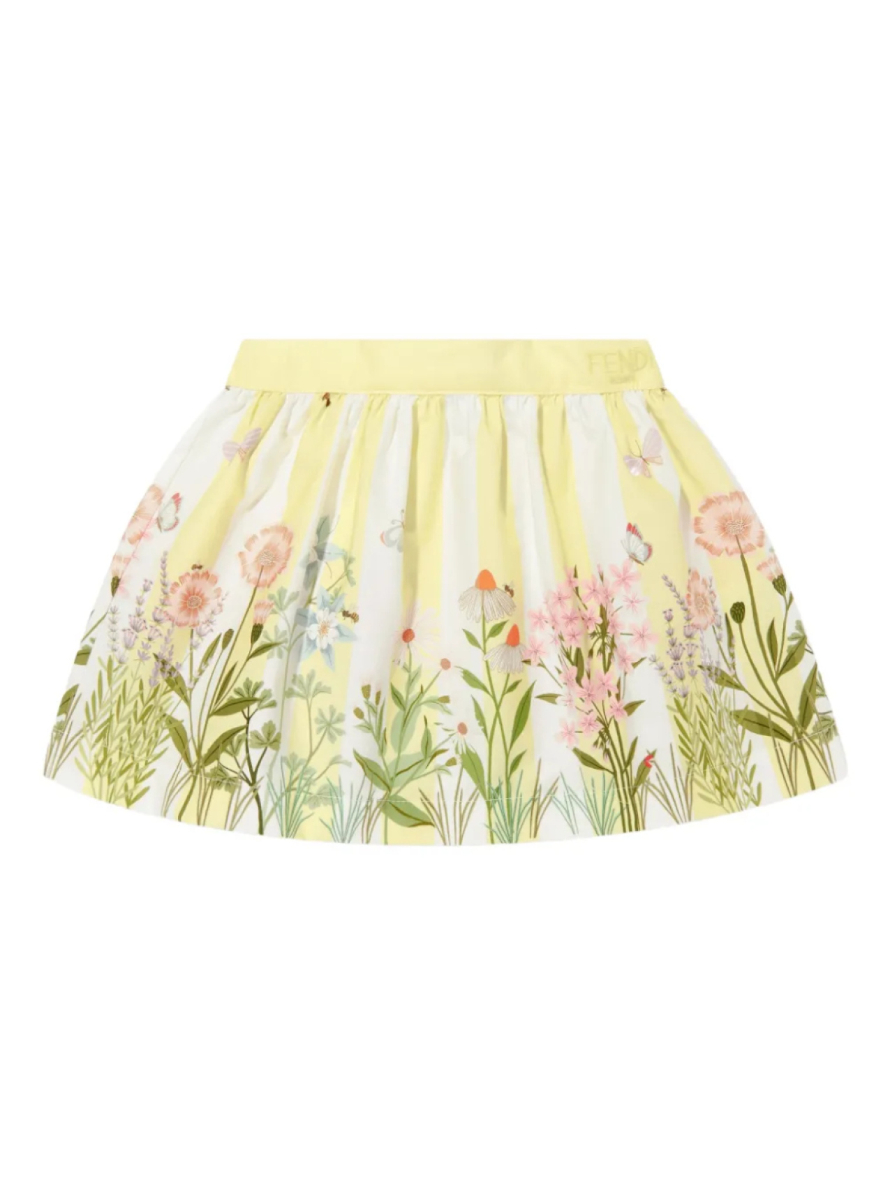 

Полосатая мини-юбка Fendi Kids, желтый