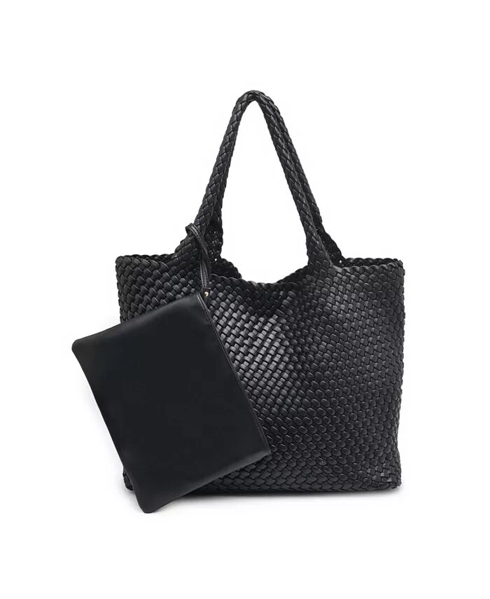 

Плетеная сумка-тоут Solana Moda Luxe, черный