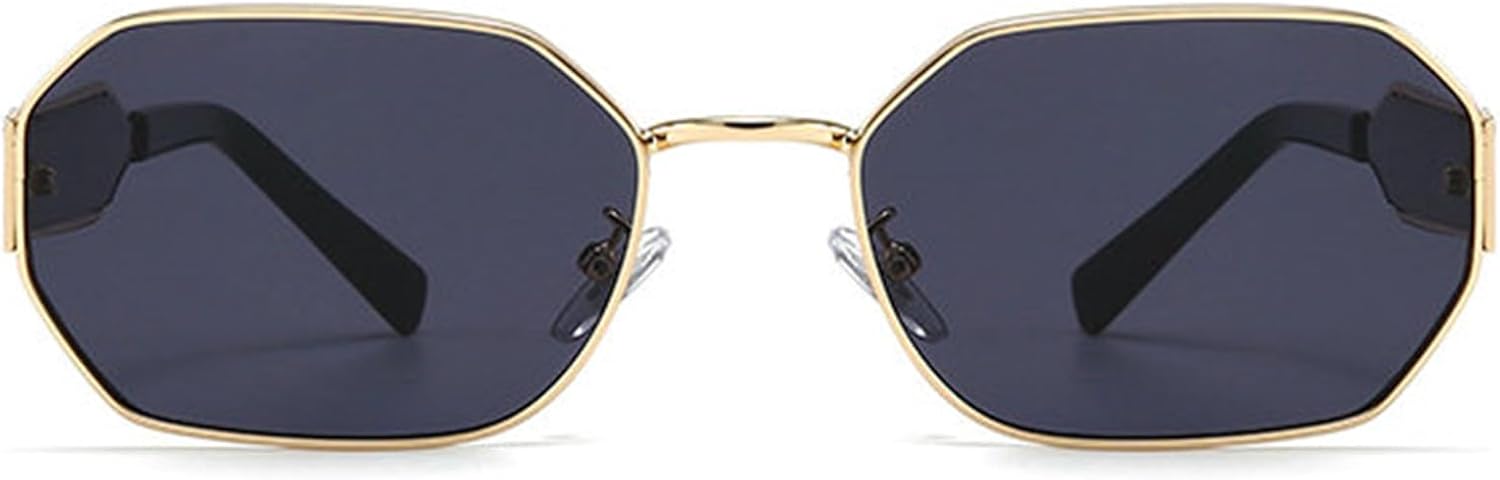 

Солнцезащитные очки Willochra маленького квадратного размера для женщин, ретро, ​​мужские, с металлической оправой, многоугольные солнцезащитные очки, винтажные градиентные очки для вождения, защита от УФ-излучения UV400, C1