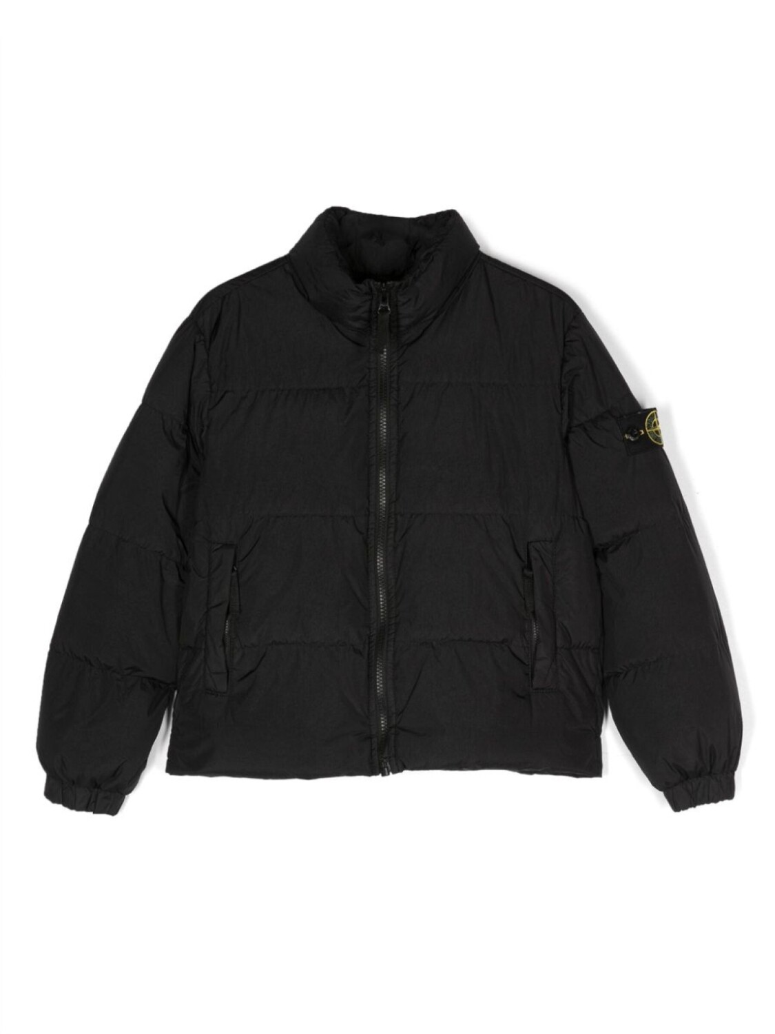 

Stone Island Junior пуховик с логотипом Compass, черный