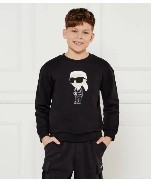 

Толстовка Regular fit Karl Lagerfeld Kids, черный