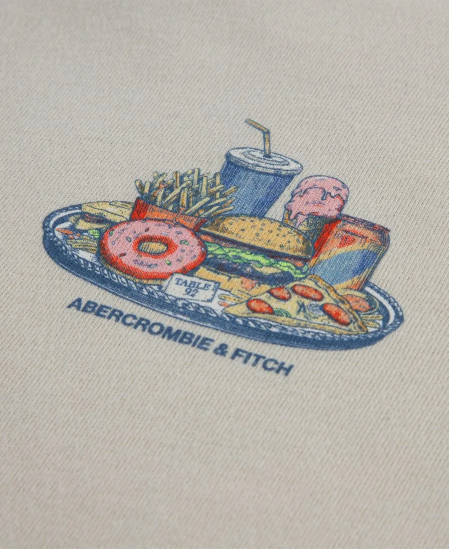 Детская футболка с круглым вырезом "Бистро" Abercrombie kids, Oatmeal — фото 3