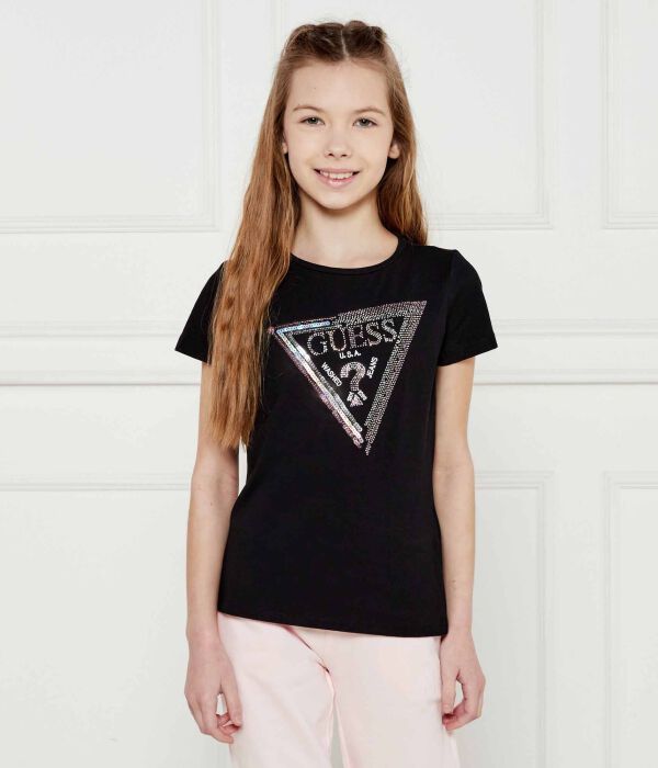 

Футболка для девочек Guess из органического хлопка, черный