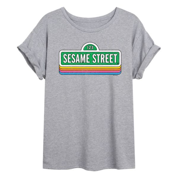 

Детская оверсайз футболка Sesame Street Licensed Character, серый