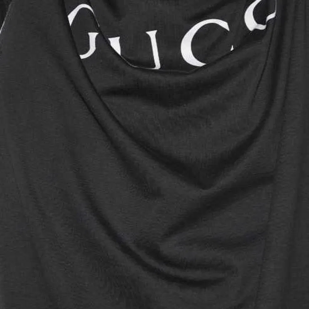 Футболка мужская GUCCI, с круглым воротом, умеренный прямой крой, черная — фото 3