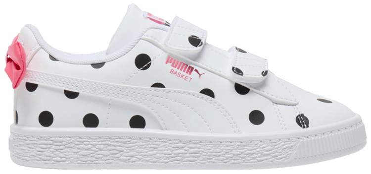 

Кроссовки Puma Basket Little Kid 'Bow Polka Dots', белый