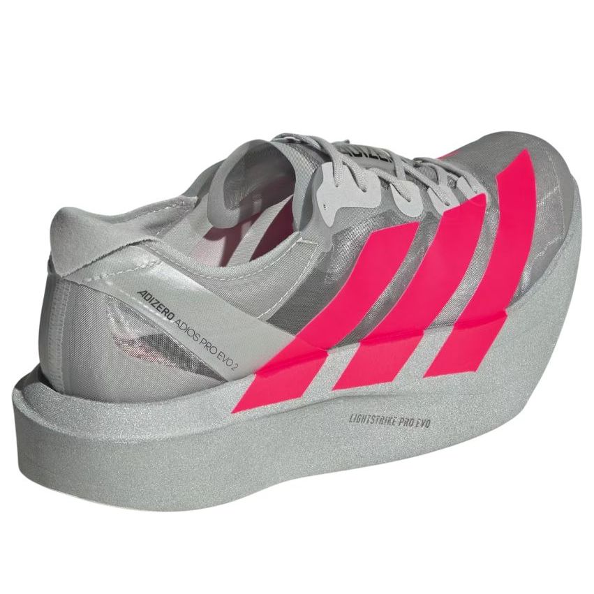 Кроссовки adidas Adizero Adios Pro Evo 2 'Silver Metallic Lucid Red', серебряный — фото 4