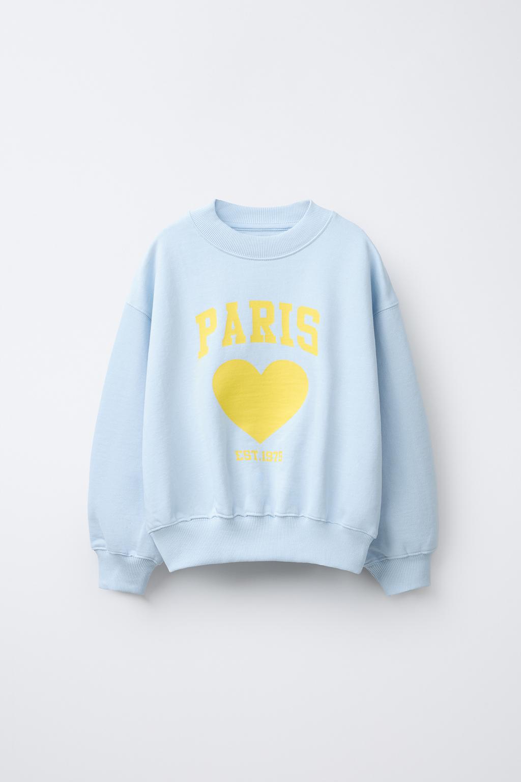 

Толстовка со слоганом ZARA, светло-синий