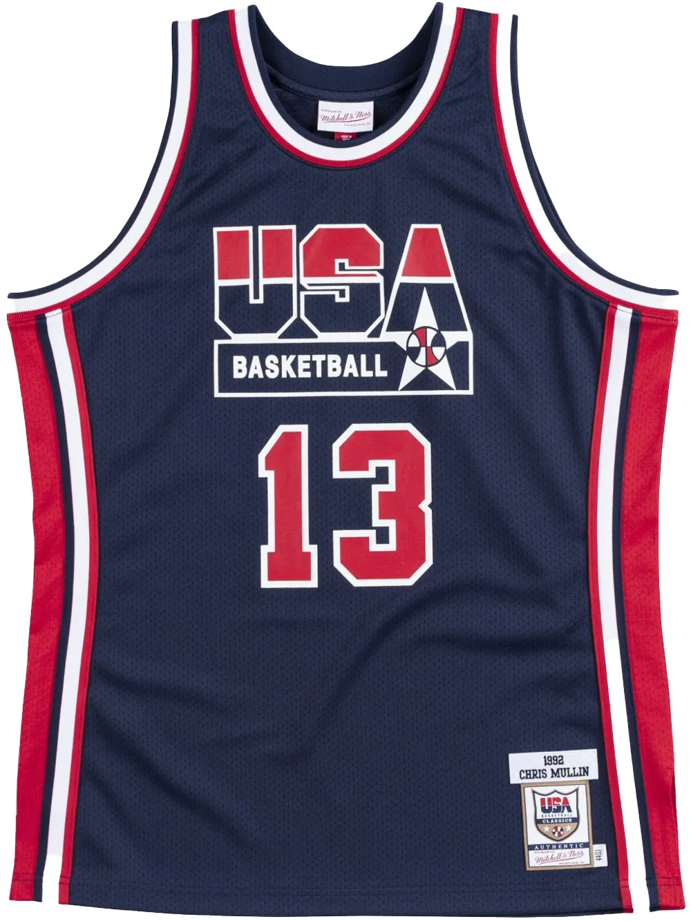 

Топ 1992 Chris Mullin USA Basketball Authentic Player Mitchell & Ness, синий