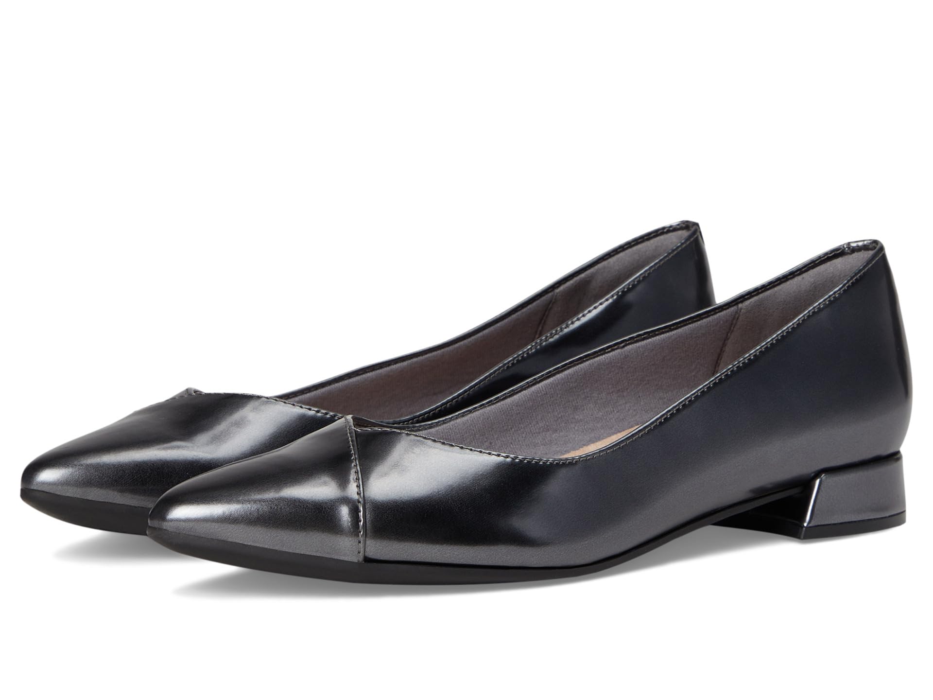 Балетки Clarks Natalyn Wish, цвет Dark Pewter Metallic Synthetic