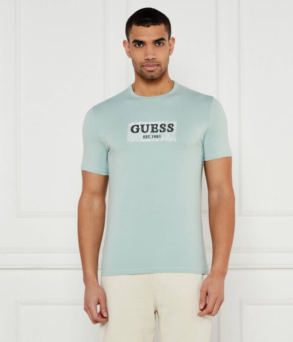 

Футболки Slim fit Guess Jeans, голубой