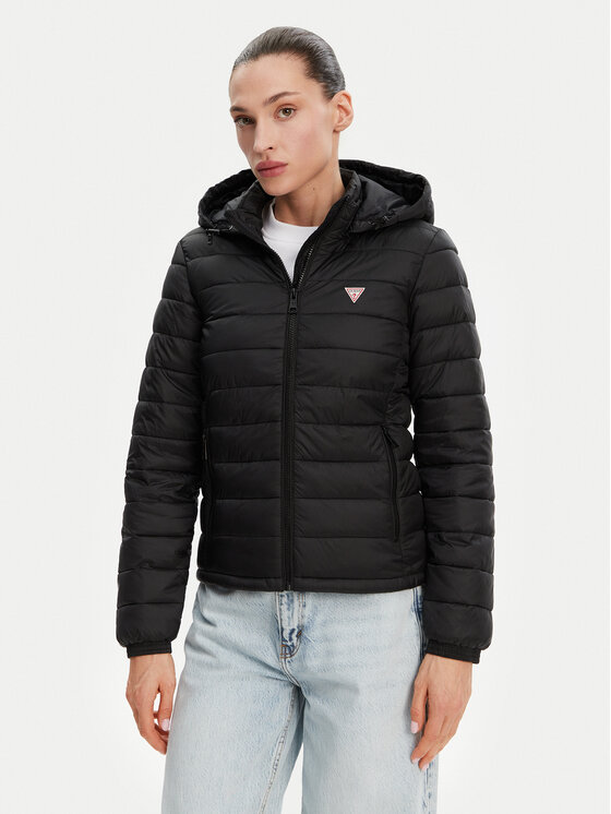 

Пуховик стандартного кроя W5RL99 WHAB2 Guess Jeans, черный