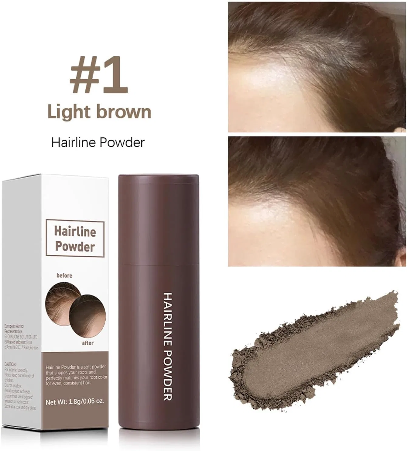 Краска для волос портативная Hairline Root Concealer Stick Watreketal, объем 1 г, цвет E — фото 3