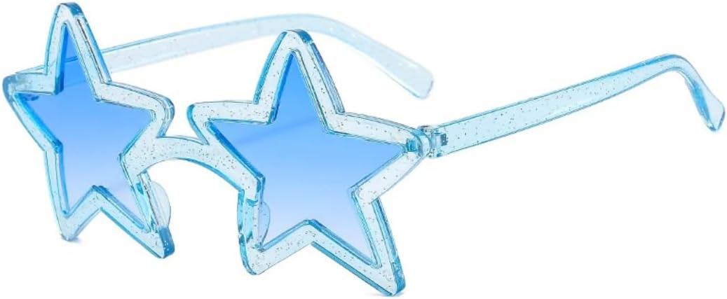 

Модные женские солнцезащитные очки с радужной пятиконечной звездой, роскошные мужские очки для активного отдыха, путешествий, вечеринок, защита от УФ-излучения UV400 TVTBBVV, Blue Blue