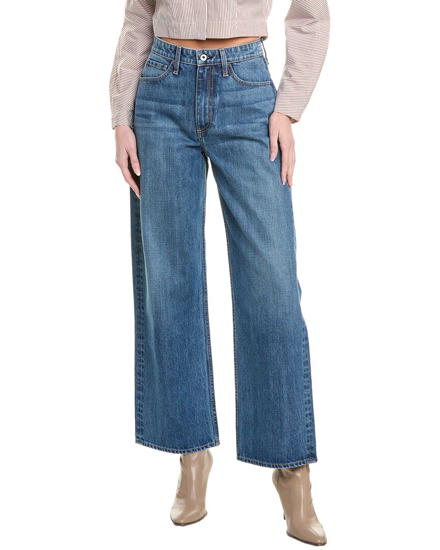 

Rag & bone Lori джинсы средней посадки средней посадки с широкими штанинами, синий