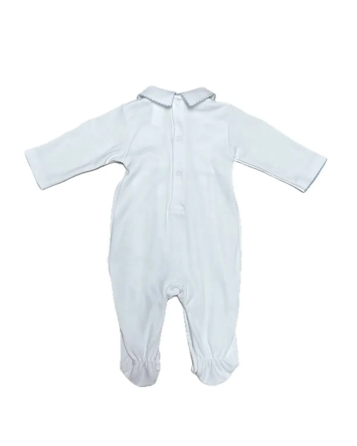 Детский комбинезон-боди для мальчиков с ручной вышивкой смокинг Baby Threads, White — фото 2