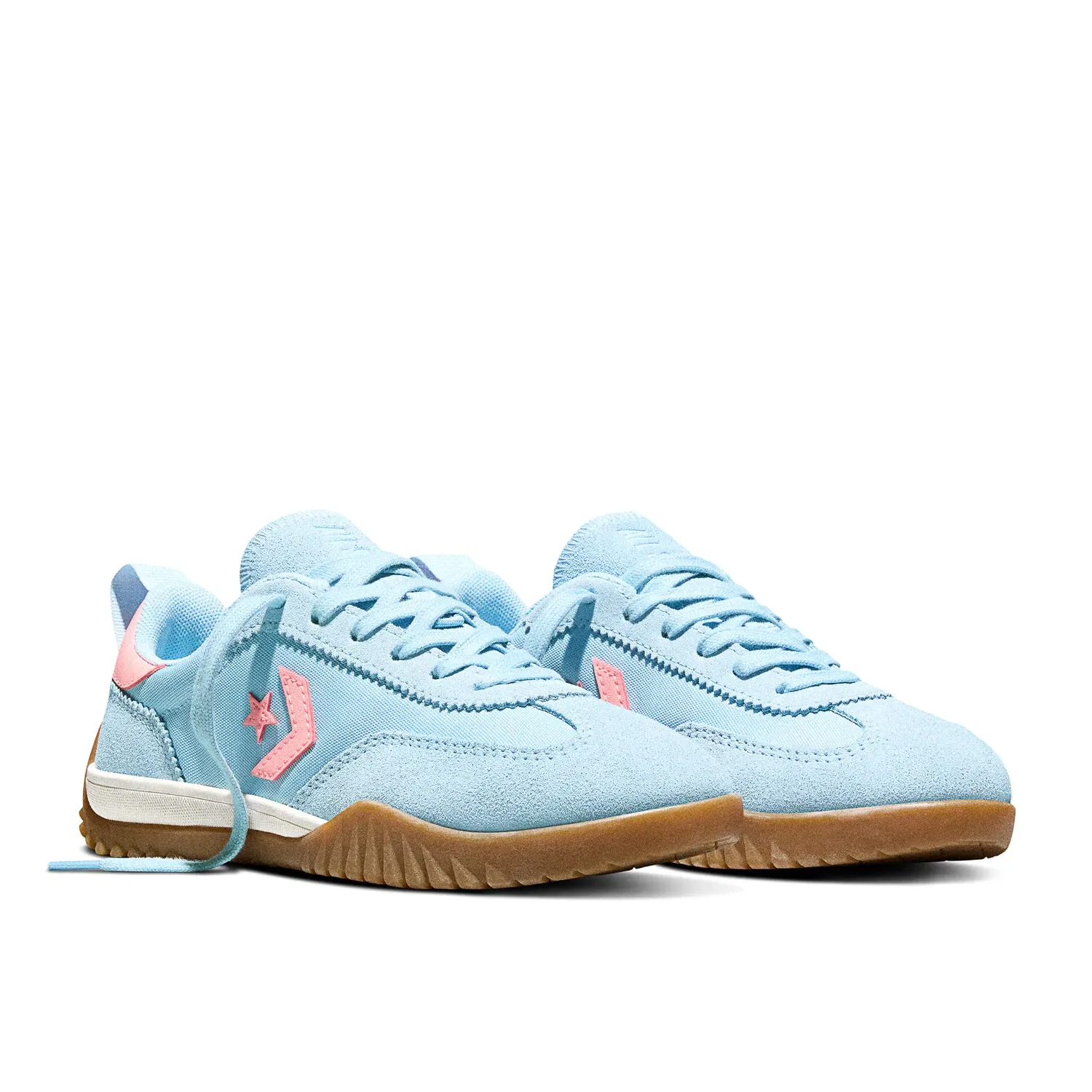 Детские кроссовки для мальчиков с верхом из нейлона Run Star Trainer Seasonal Color Converse, Azul Celeste — фото 2