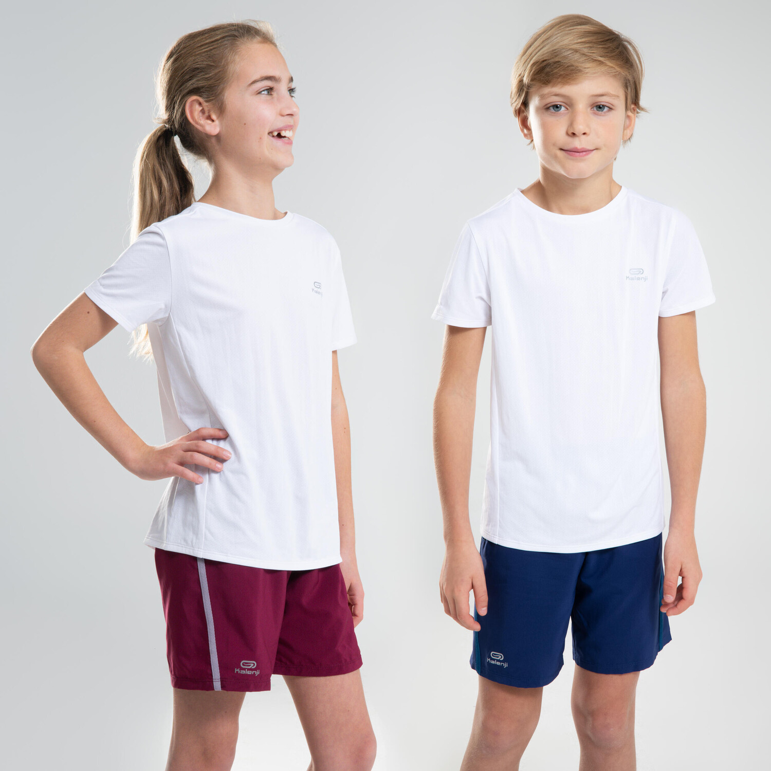 

Футболка легкая атлетика AT100 дышащая детская белая DECATHLON, белый