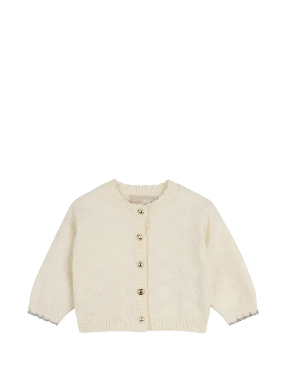 Комплект из кардигана и брюк с логотипом Michael Kors Kids, бежевый — фото 3