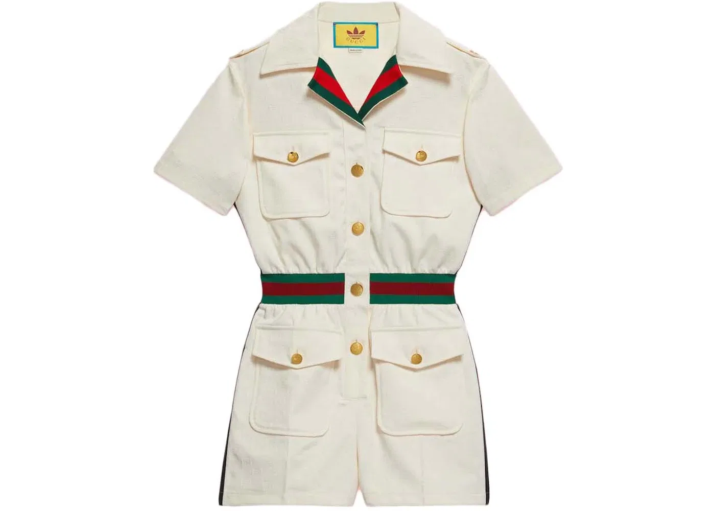 Женский комбинезон Gucci x Adidas Short Jumpsuit, White