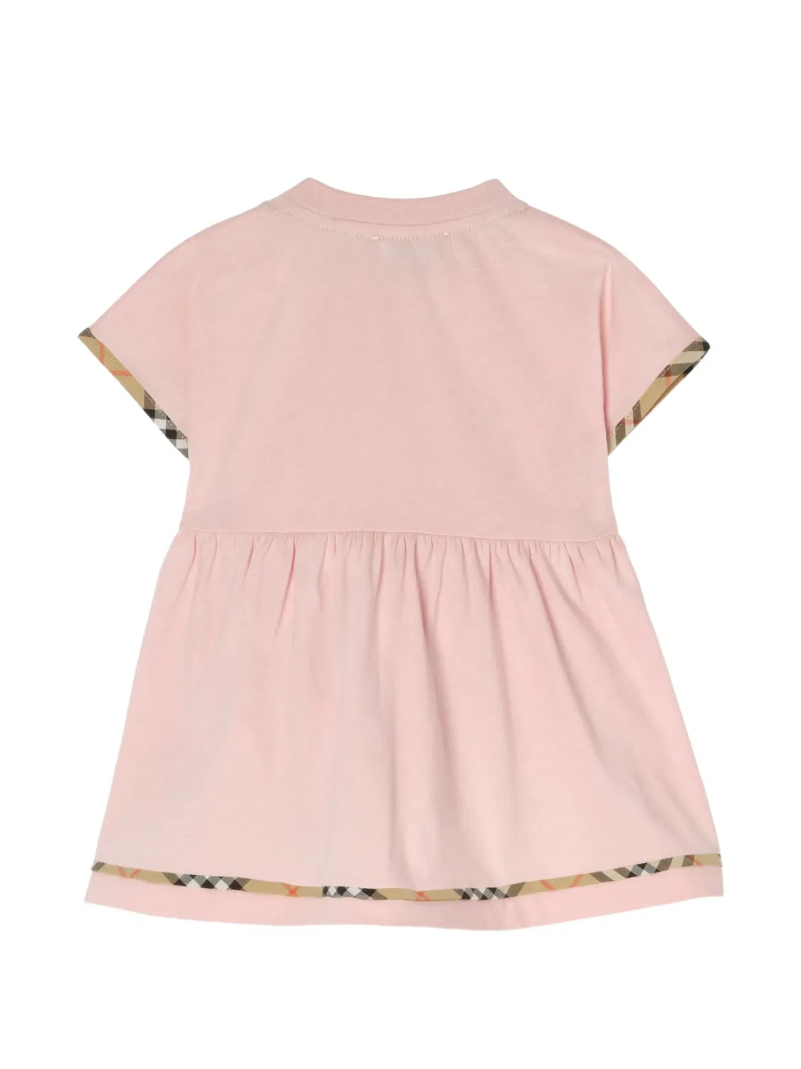 Комплект из платья и блумеров в клетку Burberry Kids, розовый — фото 3