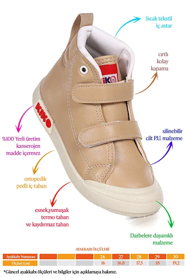 Детские ботинки для девочек без каблука Garf daily velcro baby girl boots shoes Kiko Kids, Ten — фото 2