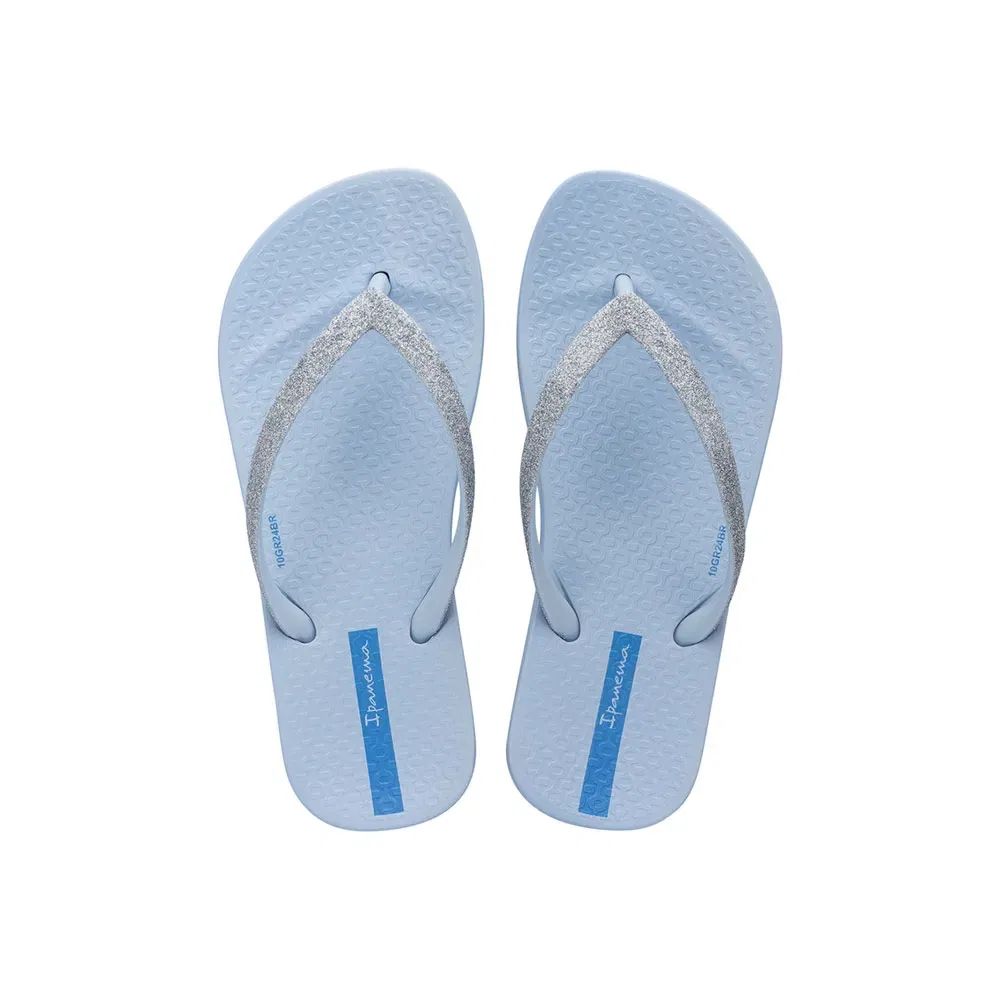 Детские вьетнамки для девочек с блестками Ipanema Anatomic Lolita, Blue — фото 2