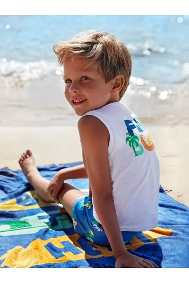 Детская футболка с принтом Boy'S summer t-shirt 3029 Mayoral, White