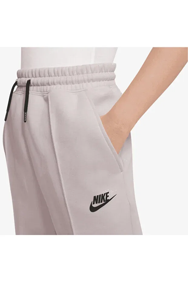Детские спортивные штаны для девочек с начесом Tech Fleece Nike, Beige — фото 2