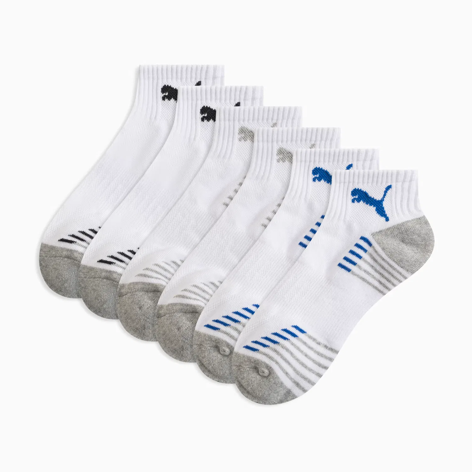 Детские носки средней длины из махровой ткани (3 пары) Puma, White / Blue