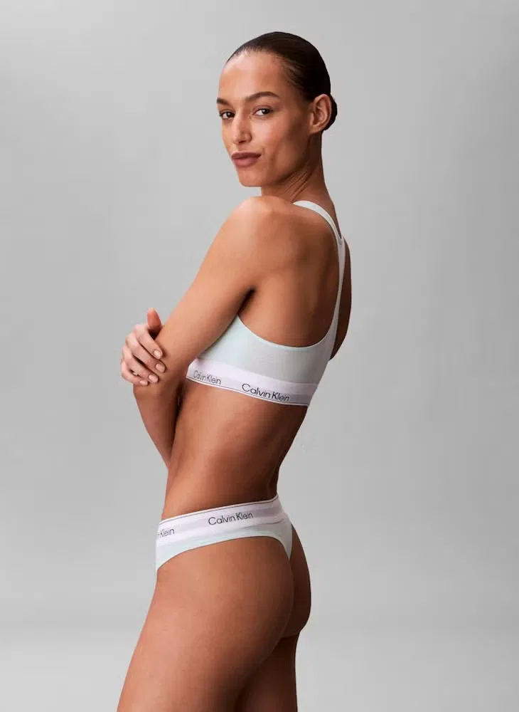Бюстгальтер без косточек с логотипом Icon Calvin Klein, мятный — фото 4