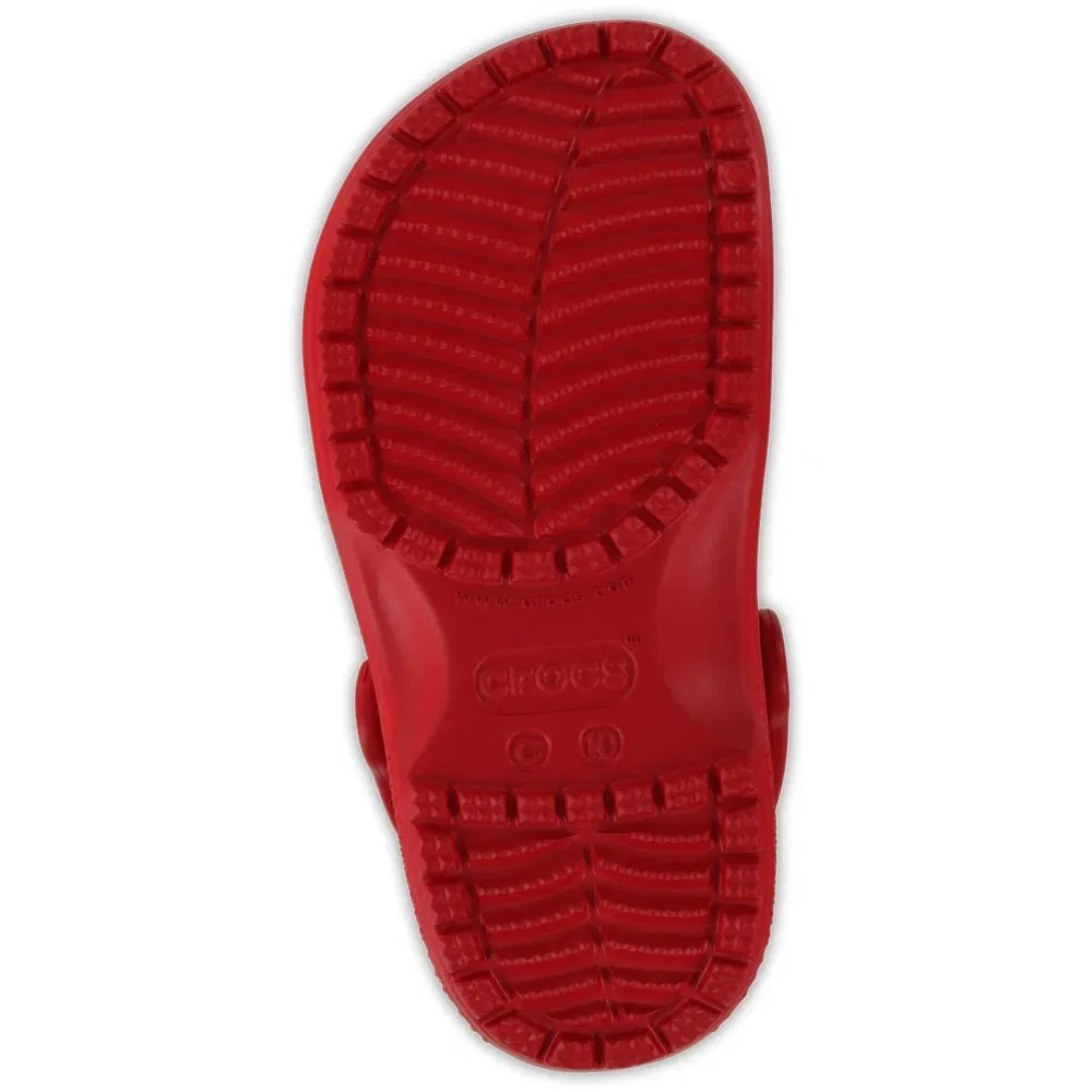 Детские клоги для девочек с pivoting heel straps Classic Crocs, Red — фото 2
