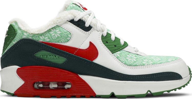 Кроссовки Nike Air Max 90 GS 'Christmas Sweater', зеленый — фото 2